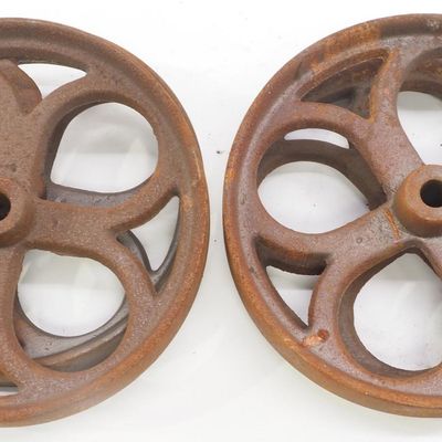 Sale Photo Thumbnail #449: Set of 4 cast iron wheels
