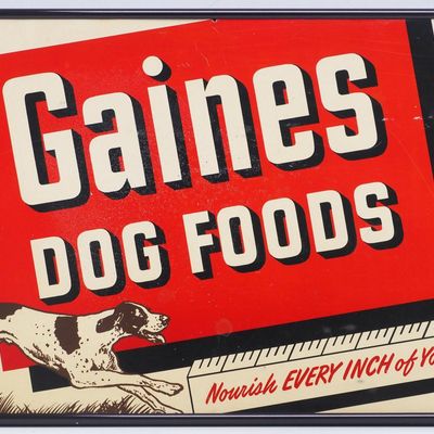 Sale Photo Thumbnail #634: Gaines Dog Foods sign
