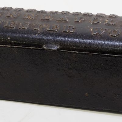 Sale Photo Thumbnail #569: Minneapolis Harvester Works cast iron tool box