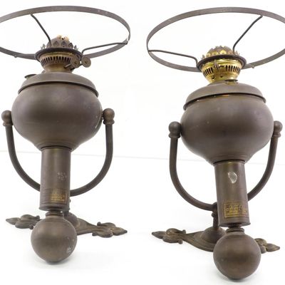 Sale Photo Thumbnail #378: Pair of wall-mount ship lights