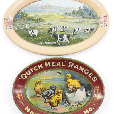 Sale Photo Thumbnail #30: (2) Advertising tip trays