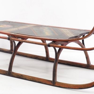 Sale Photo Thumbnail #42: Early wooden child's sled