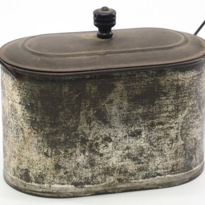 Sale Photo Thumbnail #4: Salesman sample tin double boiler