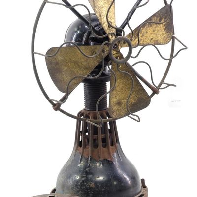 Sale Photo Thumbnail #468: Lake Breeze brass blade fan, VERY RARE!