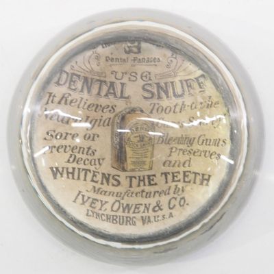 Sale Photo Thumbnail #349: Dental Snuff Whitens The Teeth paperweight