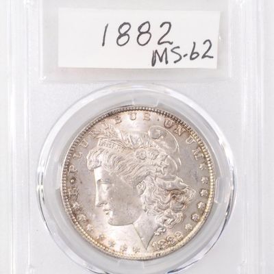 Sale Photo Thumbnail #382: 1882 Morgan silver dollar, MS-62