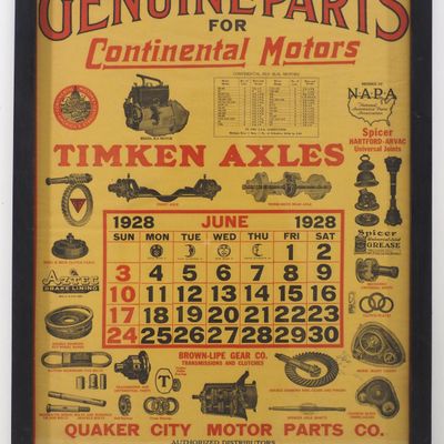Sale Photo Thumbnail #710: Continental Motors June 1928 calendar page