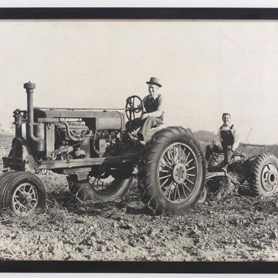 Sale Photo Thumbnail #84: Early farm scene photograph print