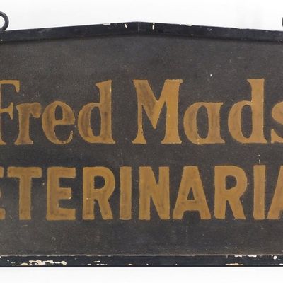 Sale Photo Thumbnail #374: Dr. Fred Madson, Veterinarian trade sign
