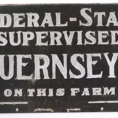 Sale Photo Thumbnail #386: 1934 Federal-State Supervised Guernsey's sign