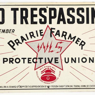 Sale Photo Thumbnail #560: Prairie Farmer Protective Union sign