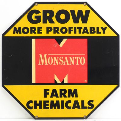 Sale Photo Thumbnail #663: Monsanto Farm Chemicals reflective sign