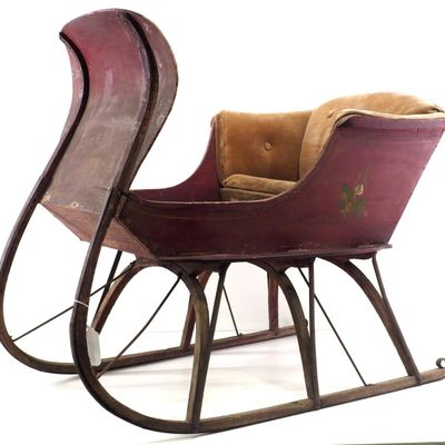 Sale Photo Thumbnail #321: Early wooden sleigh