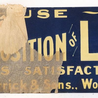 Sale Photo Thumbnail #582: NOS Barrick's Composition of Lime sign