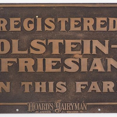 Sale Photo Thumbnail #330: 1940 Registered Holstein-Friesians sign