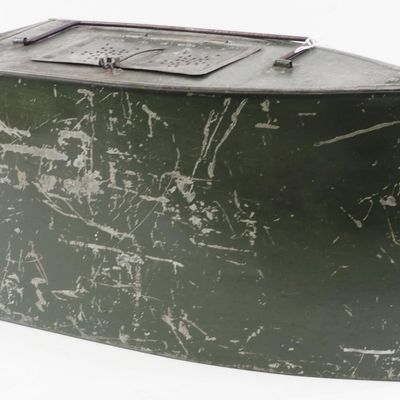 Sale Photo Thumbnail #205: Metal minnow bucket shaped like a boat