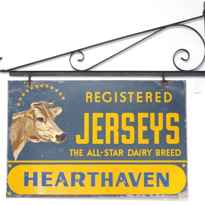 Sale Photo Thumbnail #90: Registered Jerseys sign with hanger