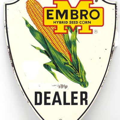 Sale Photo Thumbnail #725: Embro Hybrid Seed Corn Dealer shield sign