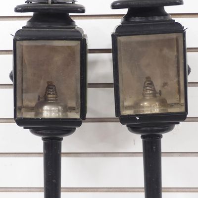 Sale Photo Thumbnail #340: Pair of C. Cowles & Co. carriage lamps