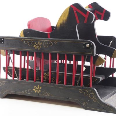 Sale Photo Thumbnail #302: Wooden child's gliding horse