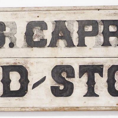 Sale Photo Thumbnail #709: R.S. Capron Feed Store sign