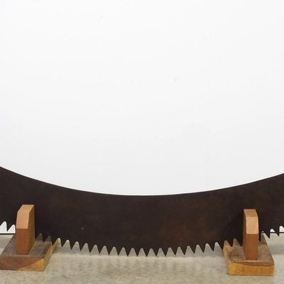 Sale Photo Thumbnail #640: Crescent-shaped 2-man ice saw