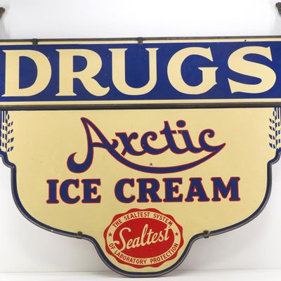 Sale Photo Thumbnail #241: 2-pc Arctic Ice Cream, Drugs sign, WOW!