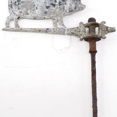 Sale Photo Thumbnail #623: Small pig weathervane arrow