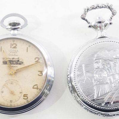 Sale Photo Thumbnail #236: Timex pocket watch & Lorex pocket watch