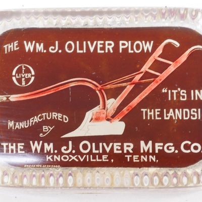 Sale Photo Thumbnail #197: Wm. J. Oliver Plow paperweight