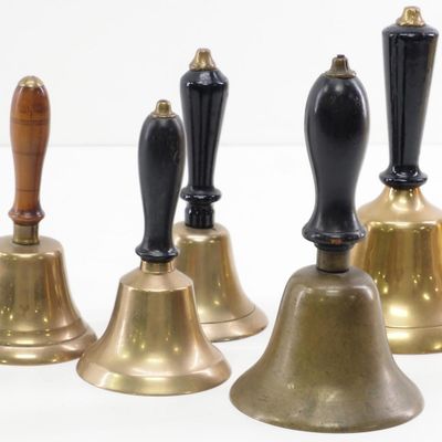 Sale Photo Thumbnail #636: (5) Brass hand bells