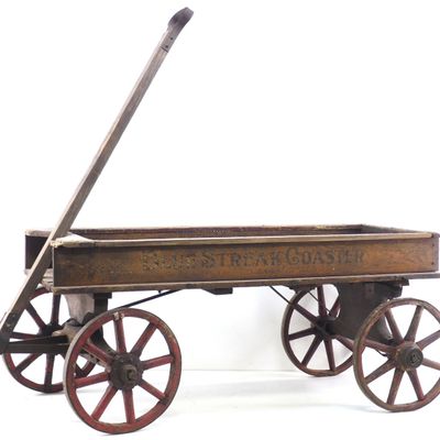 Sale Photo Thumbnail #35: Blue Streak Coaster child's wooden pull wagon
