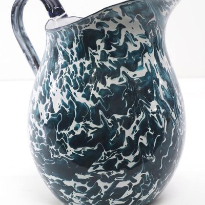 Sale Photo Thumbnail #141: Marbled enamelware pitcher