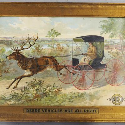 Sale Photo Thumbnail #316: John Deere "Deere Vehicles Are All Right" litho