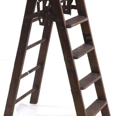 Sale Photo Thumbnail #536: Salesman sample wooden folding stepladder