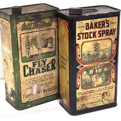 Sale Photo Thumbnail #506: (2) Country store animal product tins