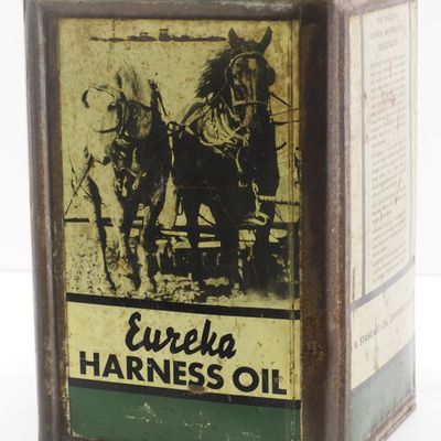 Sale Photo Thumbnail #500: 5-gallon Eureka Harness Oil tin