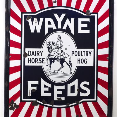 Sale Photo Thumbnail #604: Wayne Feeds self-framed sign