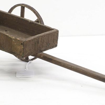 Sale Photo Thumbnail #11: Miniature wooden 2-wheel cart