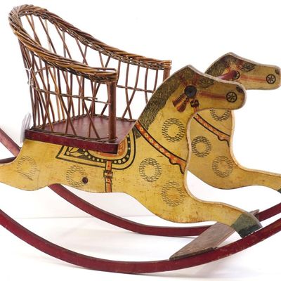 Sale Photo Thumbnail #303: Wooden rocking horse