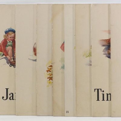 Sale Photo Thumbnail #377: (9) Dick & Jane paper posters