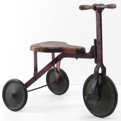 Sale Photo Thumbnail #183: Early primitive child's tricycle
