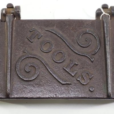 Sale Photo Thumbnail #524: Cast iron implement tool box