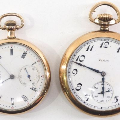 Sale Photo Thumbnail #233: Elgin 15J and 17J pocket watches