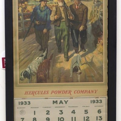 Sale Photo Thumbnail #276: 1933 Hercules Powder Company calendar