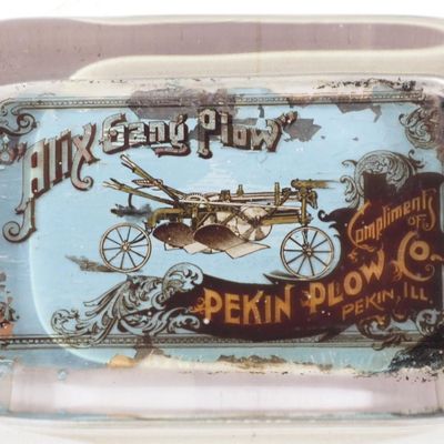 Sale Photo Thumbnail #192: Pekin Plow Co. "Alix Gang Plow" paperweight