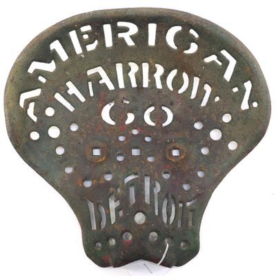 Sale Photo Thumbnail #716: American Harrow Co. cast iron seat