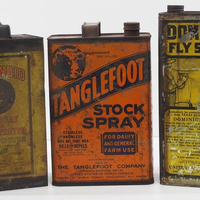 Sale Photo Thumbnail #505: (3) Country store animal product tins