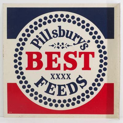 Sale Photo Thumbnail #624: Pillsbury Best Feeds flanged sign
