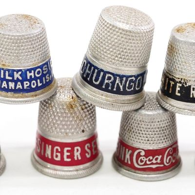 Sale Photo Thumbnail #50: (7) Advertising thimbles